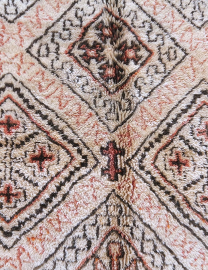 Moroccan Collector Beni Ourain Wool Rug 14.1 x 6.3 ft / 429 x 192 cm - Surcoma