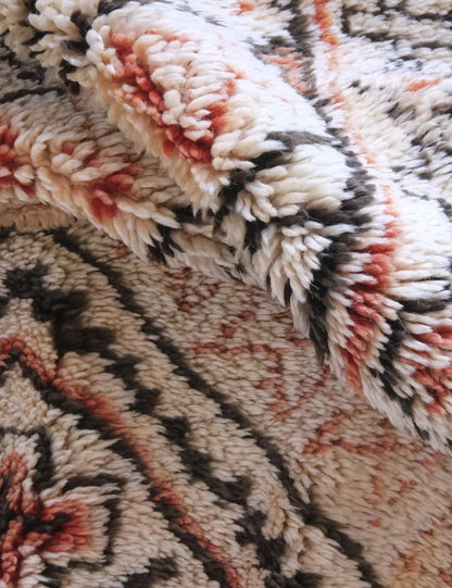 Moroccan Collector Beni Ourain Wool Rug 14.1 x 6.3 ft / 429 x 192 cm - Surcoma