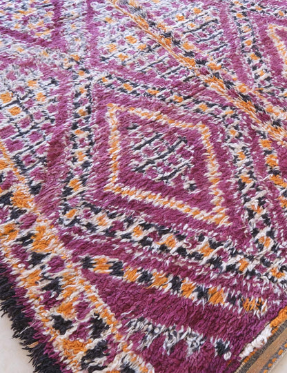 1980s Moroccan Collector Rug 11.2 x 6.5 ft / 340 x 200 cm - Surcoma