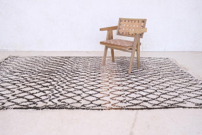 Moroccan Cream Azilal Wool Rug 10.5 x 5.9 ft / 320 x 181 cm - Surcoma