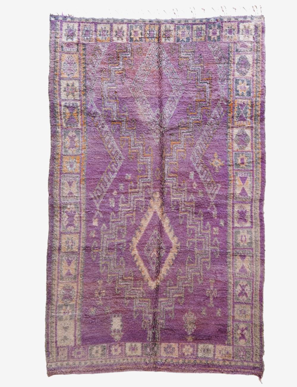 Vintage Lilac Moroccan Rug 10.9 x 6.6 ft / 333 x 203 cm