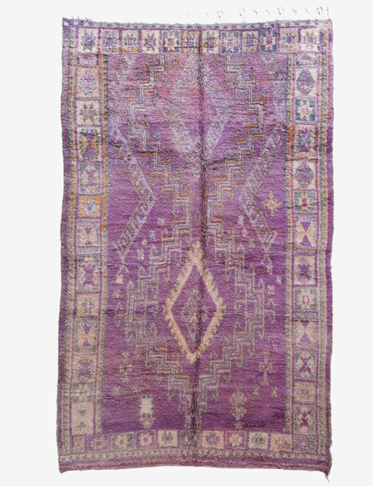 Vintage Lilac Moroccan Rug 10.9 x 6.6 ft / 333 x 203 cm