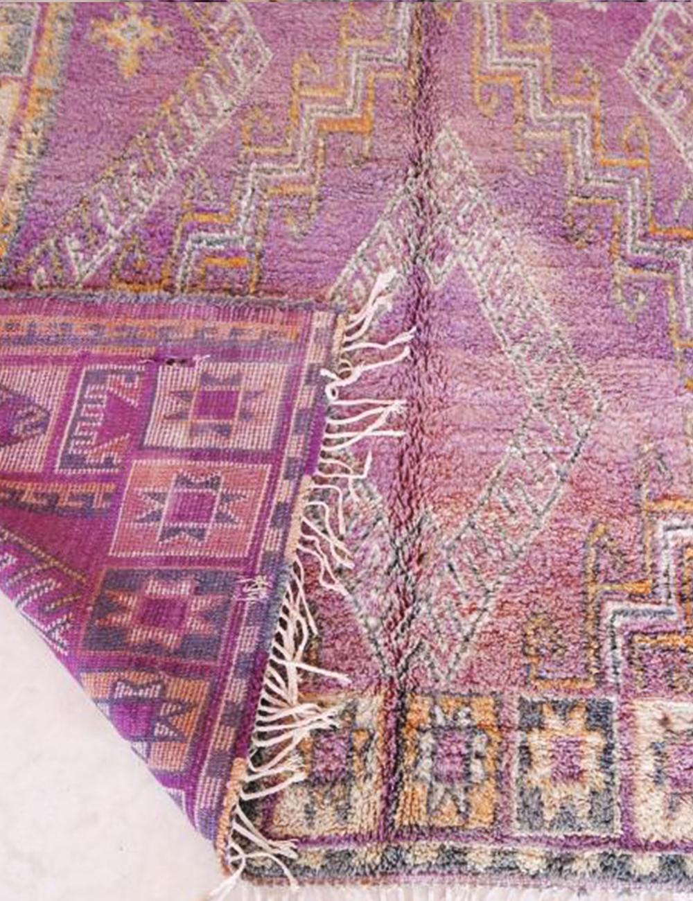 Vintage Lilac Moroccan Rug 10.9 x 6.6 ft / 333 x 203 cm