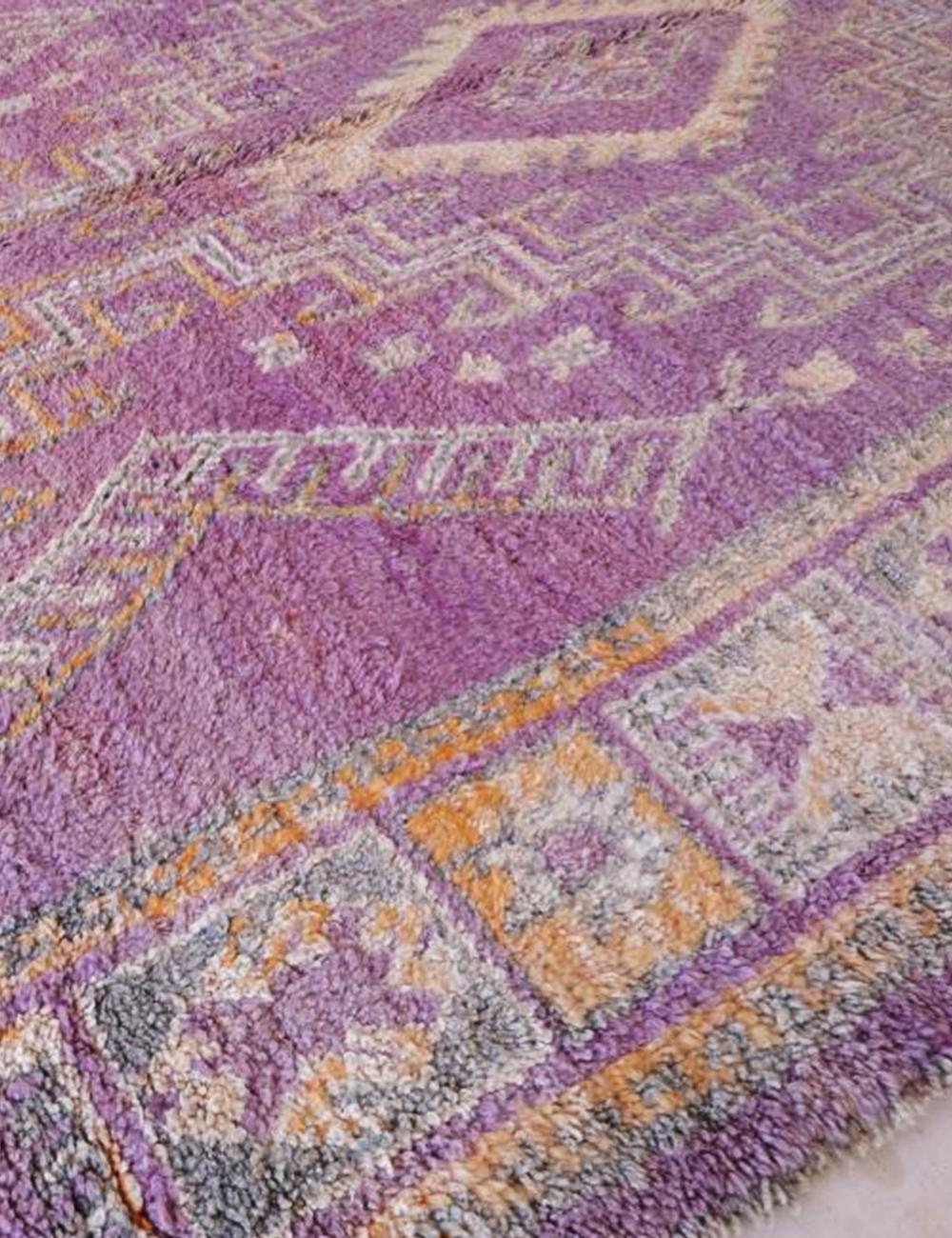 Vintage Lilac Moroccan Rug 10.9 x 6.6 ft / 333 x 203 cm