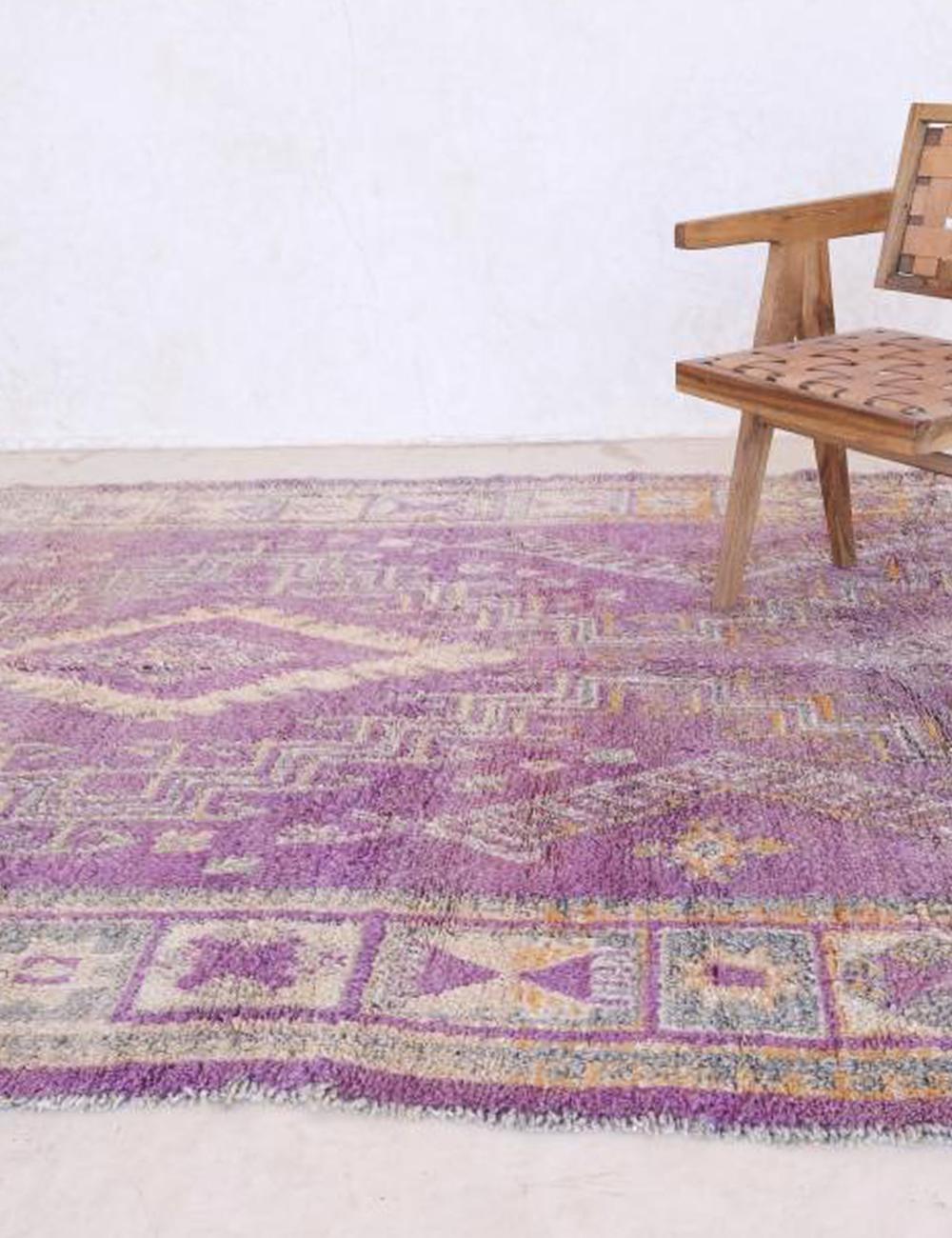 Vintage Lilac Moroccan Rug 10.9 x 6.6 ft / 333 x 203 cm