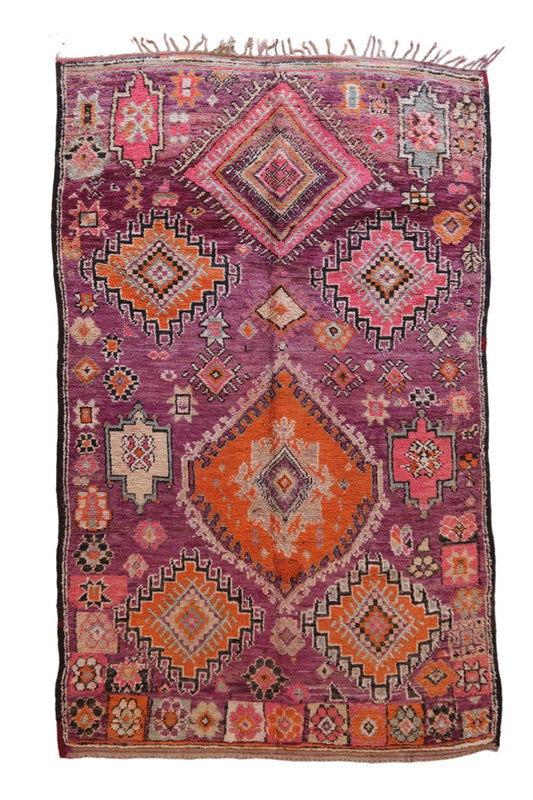 1980's Moroccan Handwoven Wool Rug 11 x 6.5 ft / 334 x 199 cm