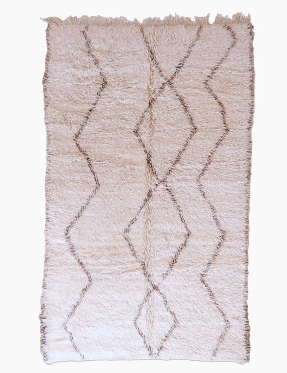 Moroccan Marmoucha Wool Rug 9.9 x 5.6 ft / 302 x 172 cm - Surcoma