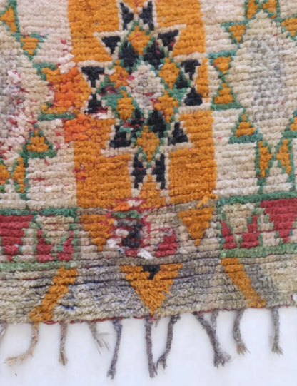 Handwoven Vintage Moroccan Rug 7.9 x 3.2 ft / 240 x 99 cm - Surcoma