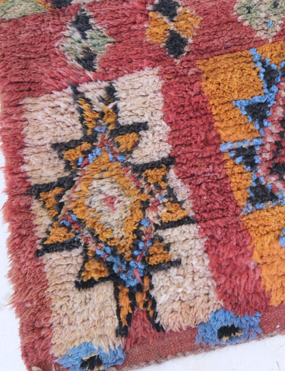 Handwoven Vintage Moroccan Rug 7.9 x 3.2 ft / 240 x 99 cm - Surcoma
