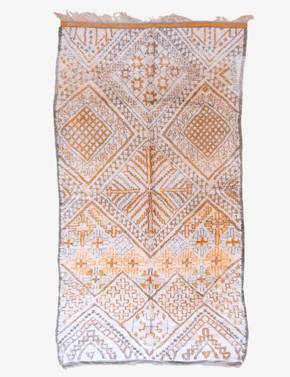 Moroccan Beni Ourain Wool Rug 12.1 x 5.9 ft / 368 x 182 cm - Surcoma