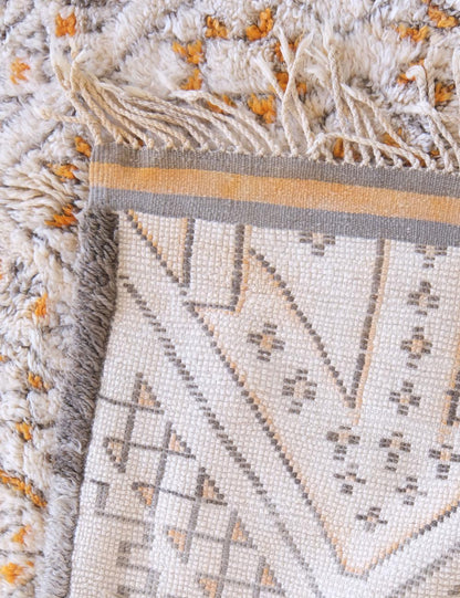 Moroccan Beni Ourain Wool Rug 12.1 x 5.9 ft / 368 x 182 cm - Surcoma