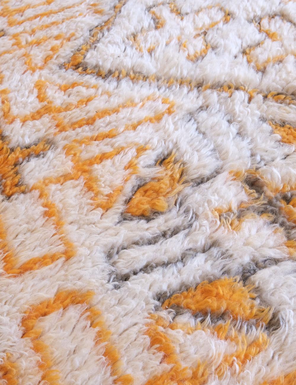 Moroccan Beni Ourain Wool Rug 12.1 x 5.9 ft / 368 x 182 cm - Surcoma