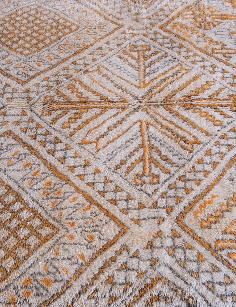 Moroccan Beni Ourain Wool Rug 12.1 x 5.9 ft / 368 x 182 cm - Surcoma
