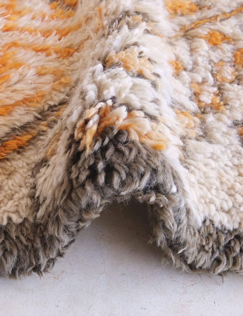 Moroccan Beni Ourain Wool Rug 12.1 x 5.9 ft / 368 x 182 cm - Surcoma