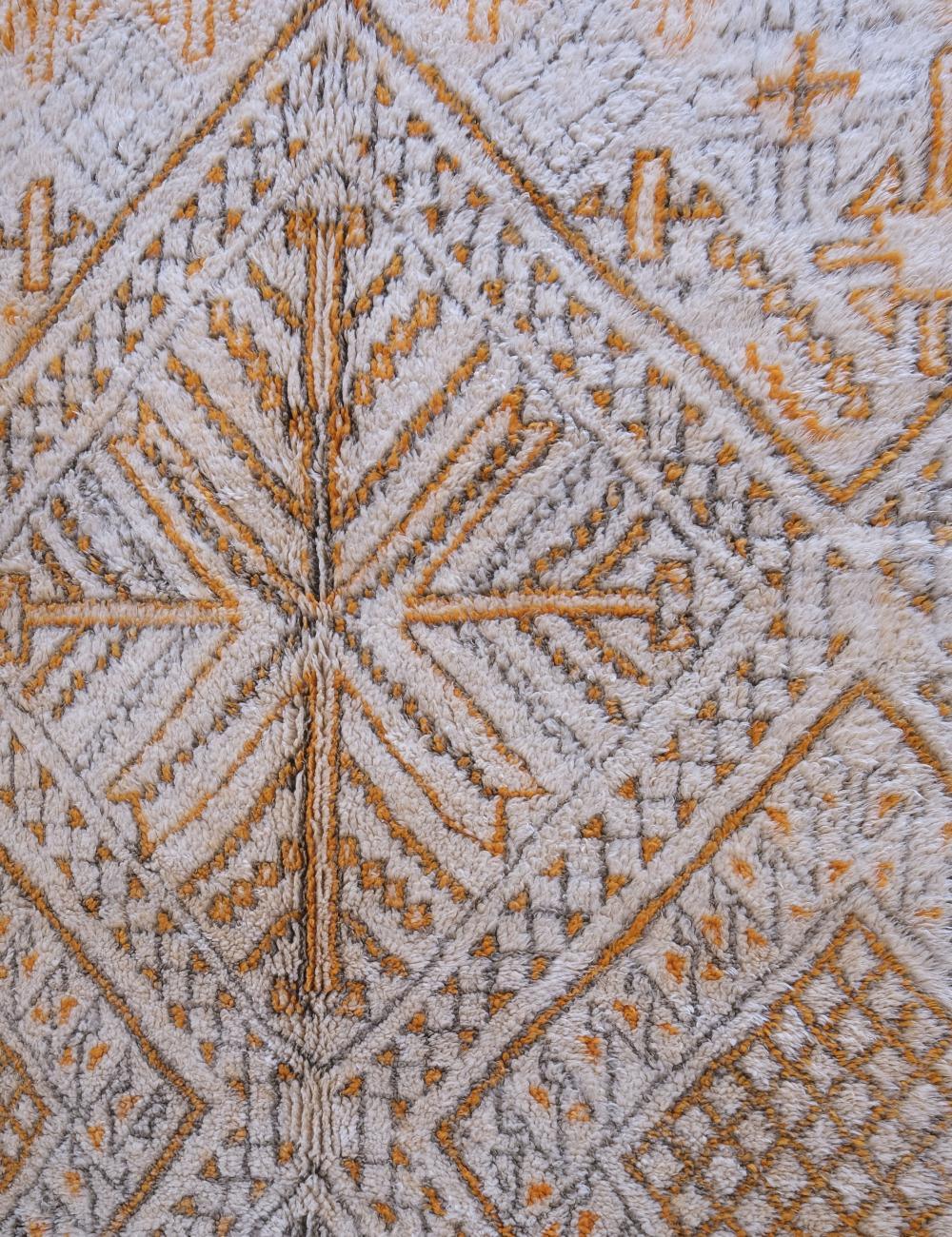 Moroccan Beni Ourain Wool Rug 12.1 x 5.9 ft / 368 x 182 cm - Surcoma