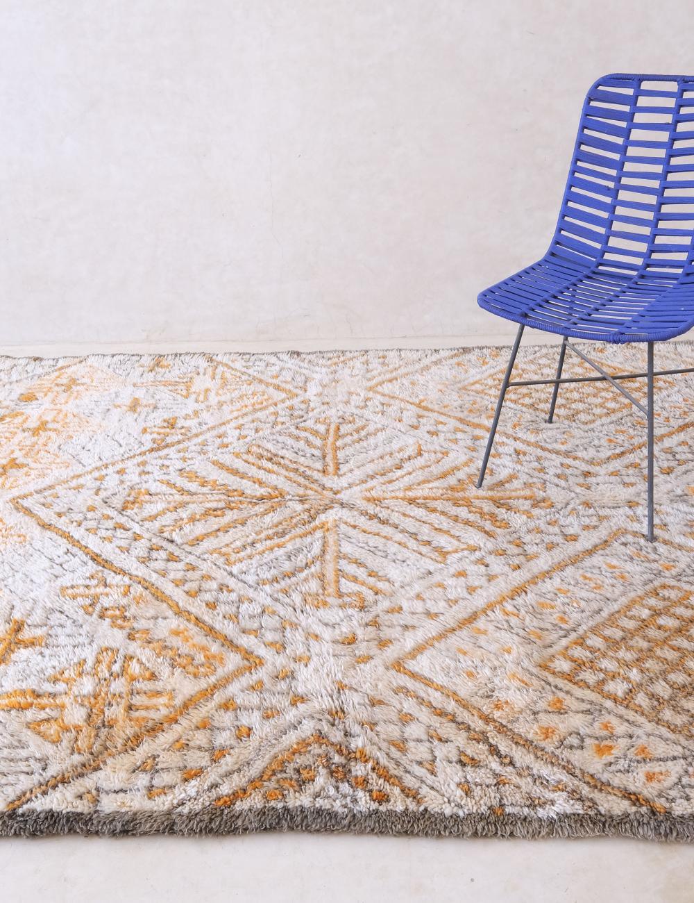 Moroccan Beni Ourain Wool Rug 12.1 x 5.9 ft / 368 x 182 cm - Surcoma