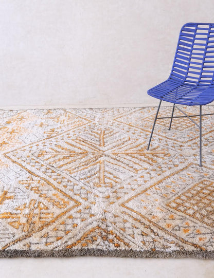 Moroccan Beni Ourain Wool Rug 12.1 x 5.9 ft / 368 x 182 cm - Surcoma