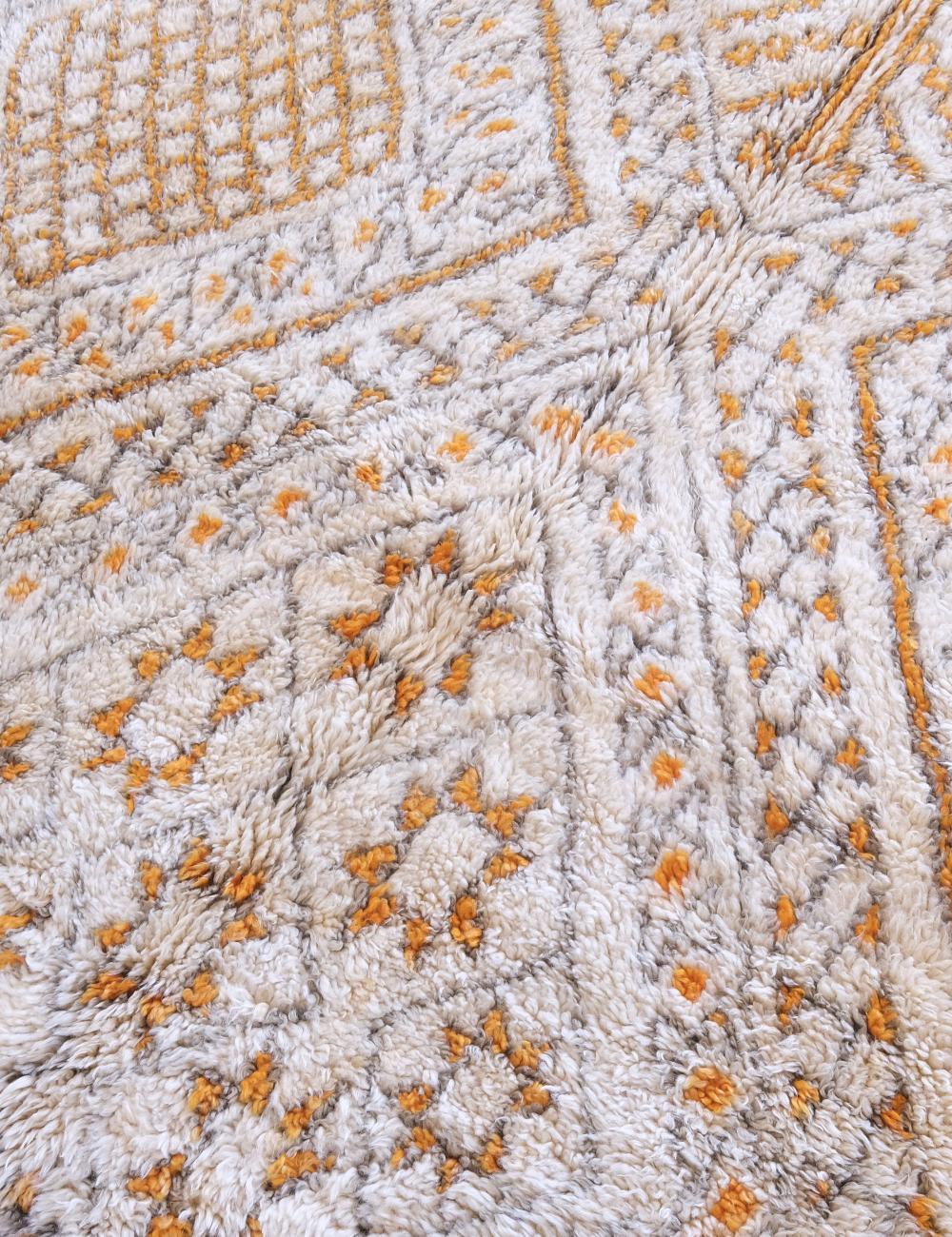 Moroccan Beni Ourain Wool Rug 12.1 x 5.9 ft / 368 x 182 cm - Surcoma