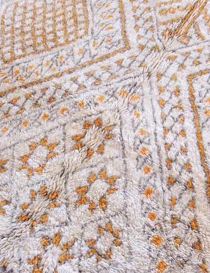 Moroccan Beni Ourain Wool Rug 12.1 x 5.9 ft / 368 x 182 cm - Surcoma