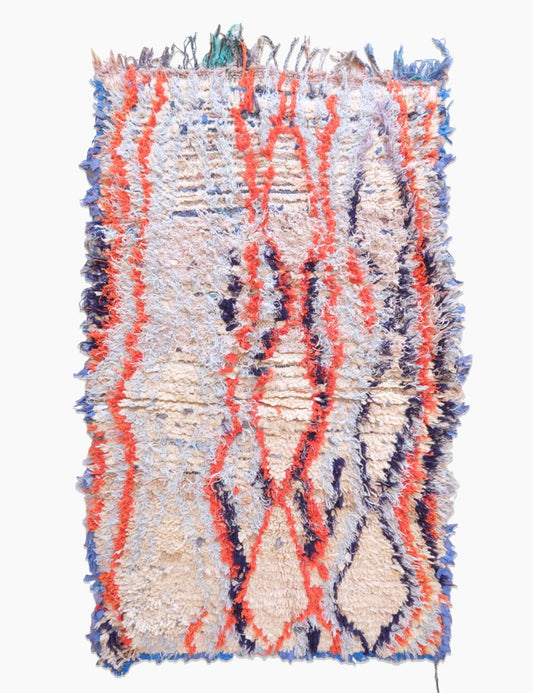 Bold Tribal Wool Art Rug 4.9 x 2.9 ft / 150 x 90 cm - Surcoma