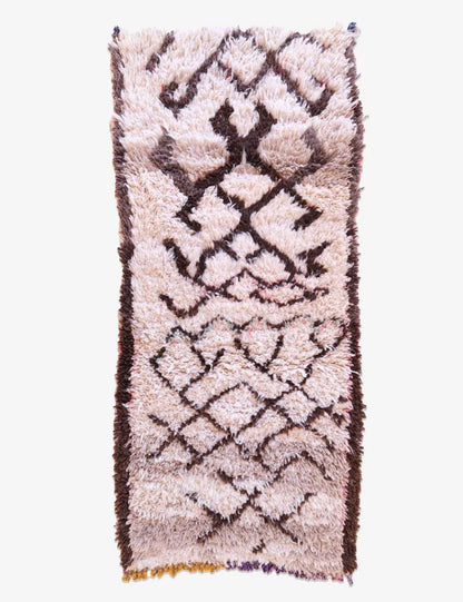 1990s Moroccan Azilal Wool Rug 6.1 x 2.7 ft / 185 x 84 cm - Surcoma