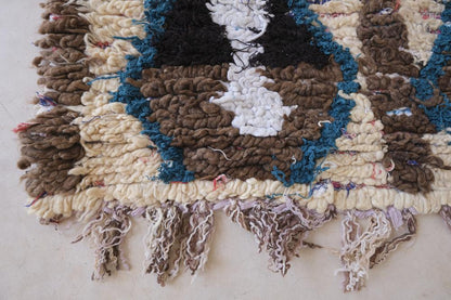 Moroccan Azilal Wool Rug 6.5 x 3.2 ft / 199 x 99 cm - Surcoma