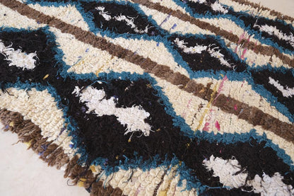 Moroccan Azilal Wool Rug 6.5 x 3.2 ft / 199 x 99 cm - Surcoma