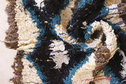 Moroccan Azilal Wool Rug 6.5 x 3.2 ft / 199 x 99 cm - Surcoma