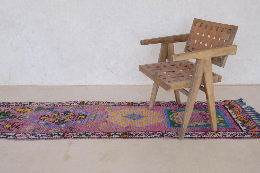 Moroccan Colorful Hallway Rug 9.3 x 2.2 ft / 284 x 67 cm - Surcoma