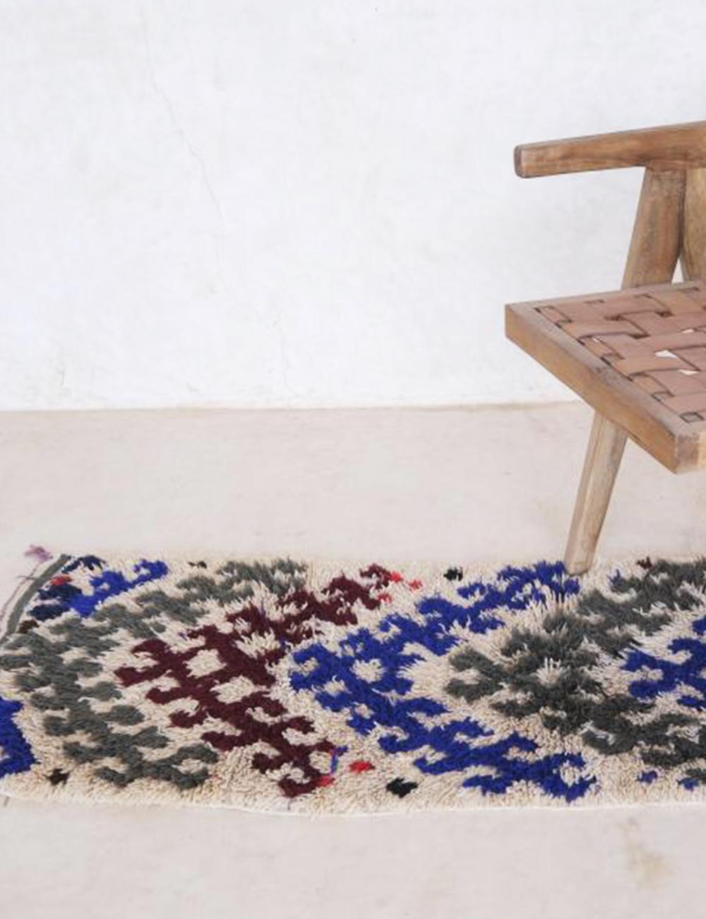 Moroccan Tribal Accent Rug 5.3 x 1.9 ft / 163 x 60 cm