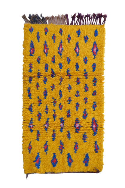 Moroccan Vibrant Lemon Yellow Rug 5.6 x 3 ft / 172 x 92 cm - Surcoma