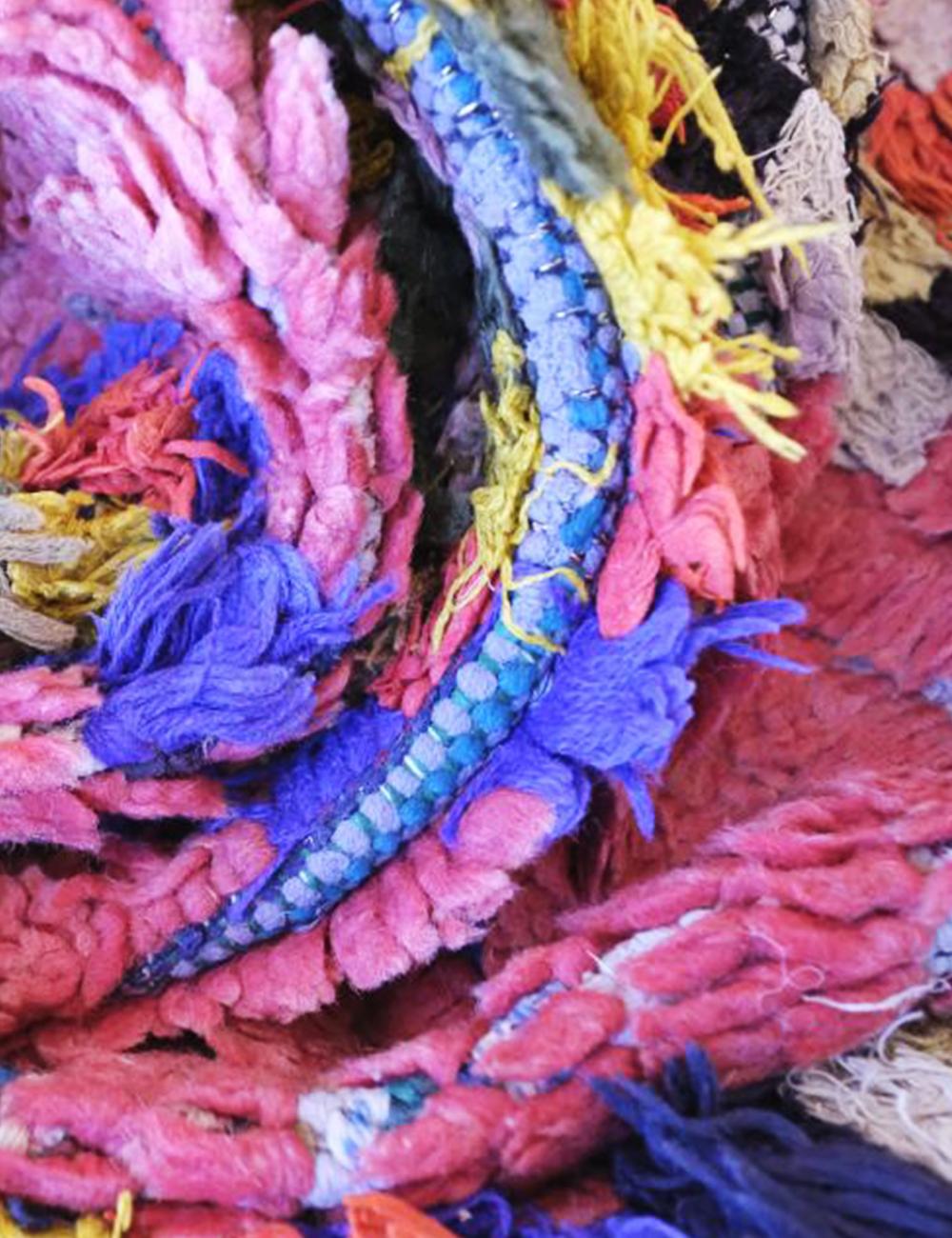 Handmade Pink Moroccan Rug 8 x 4.2 ft / 243 x 130 cm