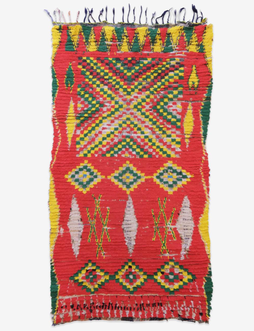 Tribal Moroccan Rug 5.4 x 2.9 ft / 166 x 90 cm