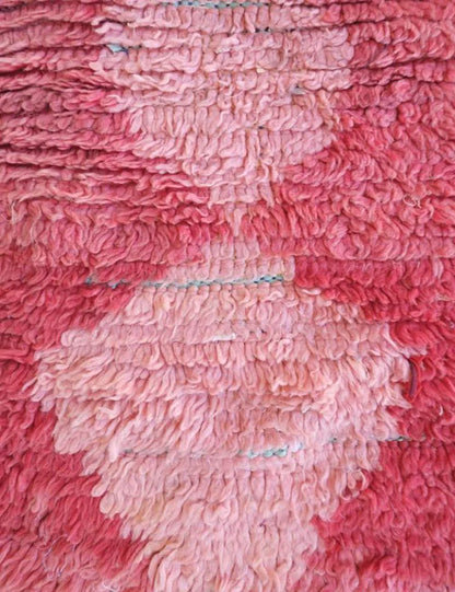 1990s Moroccan Tribal Pink Runner Rug 11.3 x 3.2 ft / 344 x 100 cm - Surcoma
