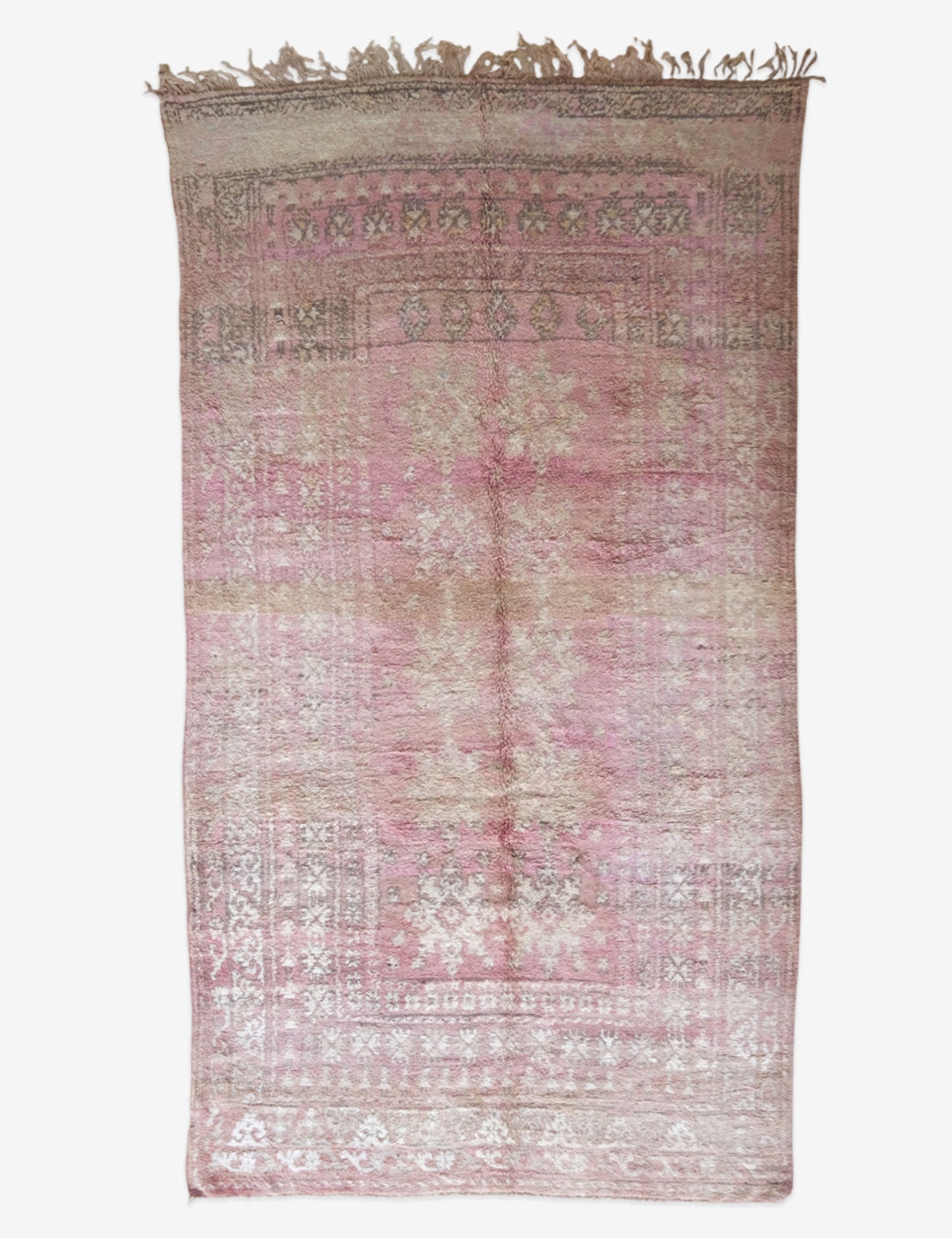 Moroccan Boujad Pink Rug 11.7 x 6.4 ft / 357 x 195 cm