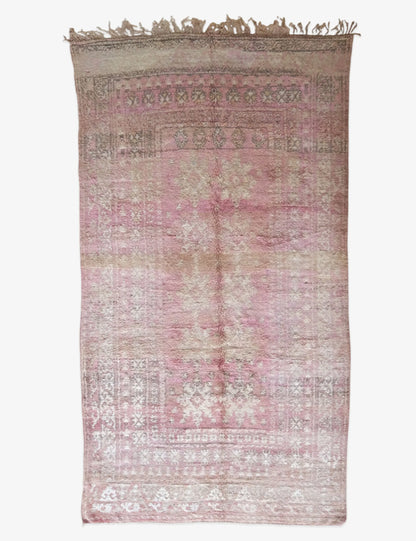 Moroccan Boujad Pink Rug 11.7 x 6.4 ft / 357 x 195 cm - Surcoma