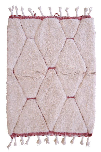 2 pairs of small bedside Beni Ourain Rug 4.9 x 3.5 ft / 148 x 107 cm - Surcoma