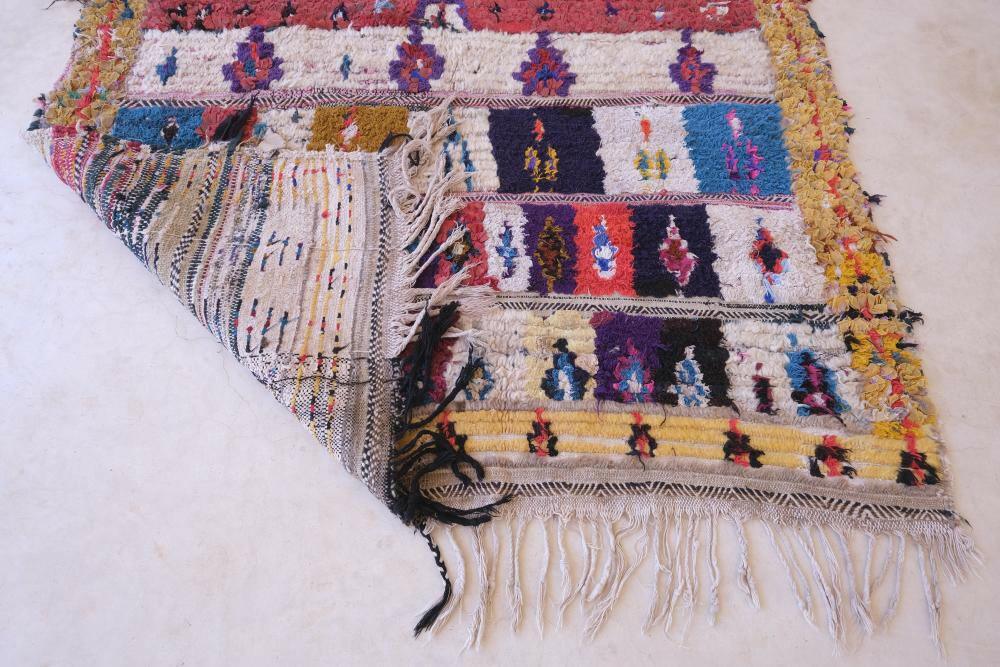Moroccan Colorful Boucherouite Rug 6 x 3.7 ft / 182 x 114 cm - Surcoma