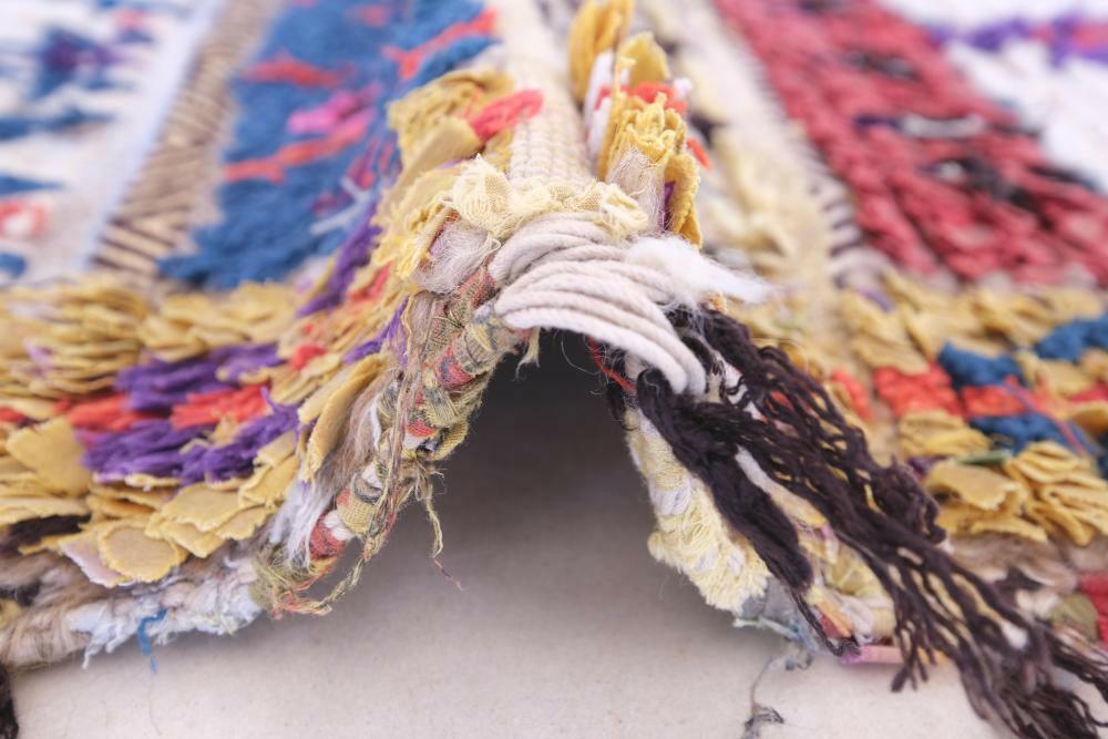 Moroccan Colorful Boucherouite Rug 6 x 3.7 ft / 182 x 114 cm - Surcoma