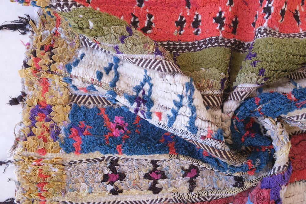 Moroccan Colorful Boucherouite Rug 6 x 3.7 ft / 182 x 114 cm - Surcoma