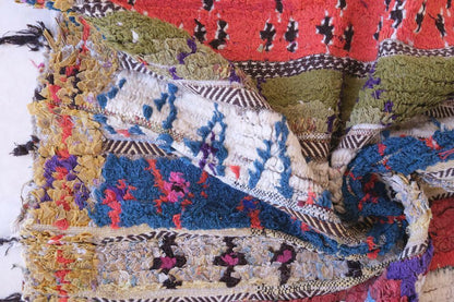 Moroccan Colorful Boucherouite Rug 6 x 3.7 ft / 182 x 114 cm - Surcoma