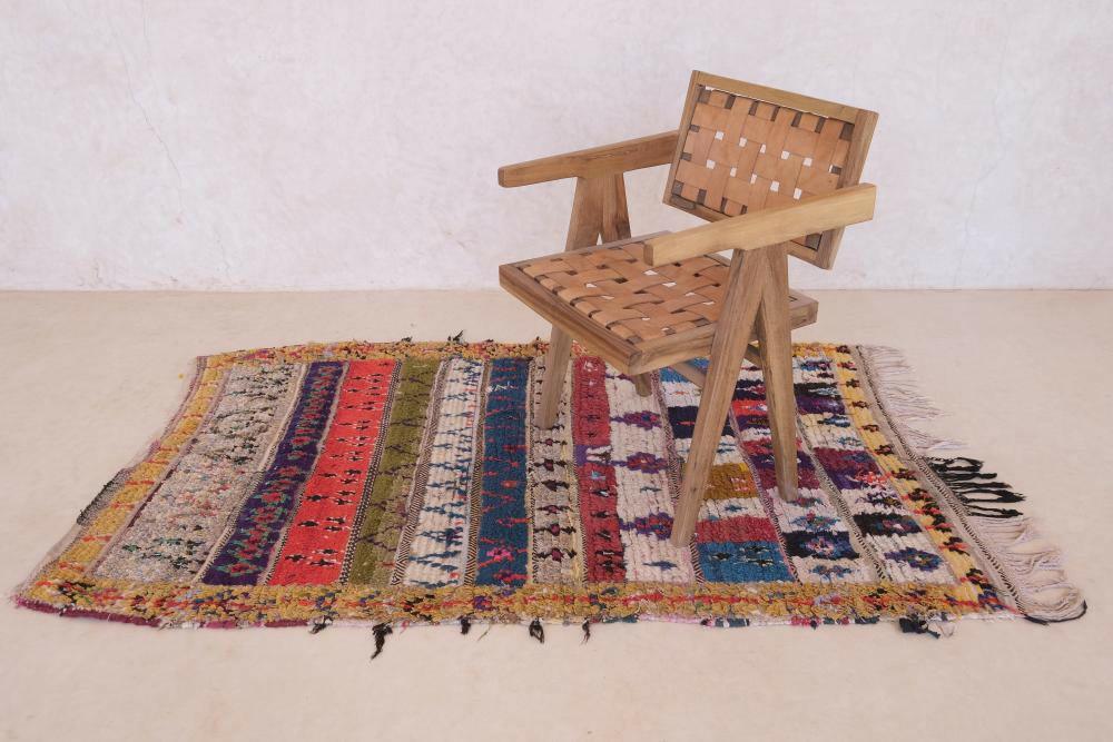 Moroccan Colorful Boucherouite Rug 6 x 3.7 ft / 182 x 114 cm - Surcoma