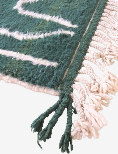 Custom Green Abstract Moroccan Rug - Forma 64