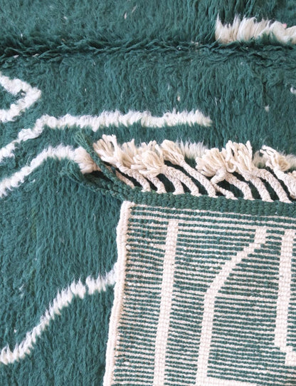 Custom Green Abstract Moroccan Rug - Forma 64