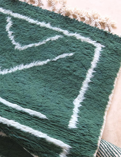 Custom Green Abstract Moroccan Rug - Forma 64