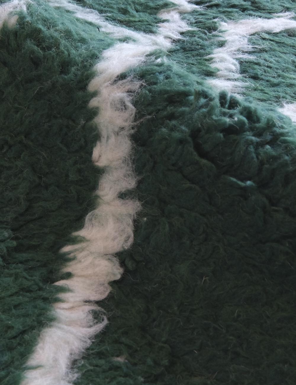 Custom Green Abstract Moroccan Rug - Forma 64