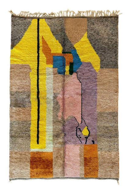 Moroccan Abstract Beni Mrirt Wool Rug 10.1 x 6.5 ft / 308 x 200 cm - Surcoma