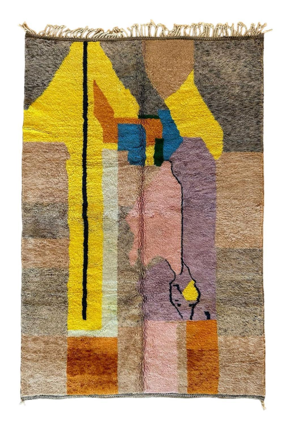 Moroccan Abstract Beni Mrirt Wool Rug 10.1 x 6.5 ft / 308 x 200 cm ...