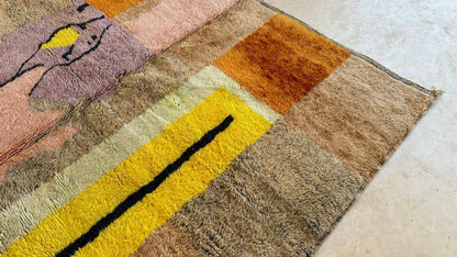 Moroccan Abstract Beni Mrirt Wool Rug 10.1 x 6.5 ft / 308 x 200 cm - Surcoma