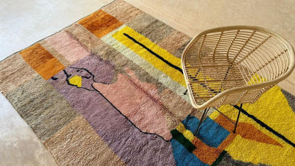 Moroccan Abstract Beni Mrirt Wool Rug 10.1 x 6.5 ft / 308 x 200 cm - Surcoma